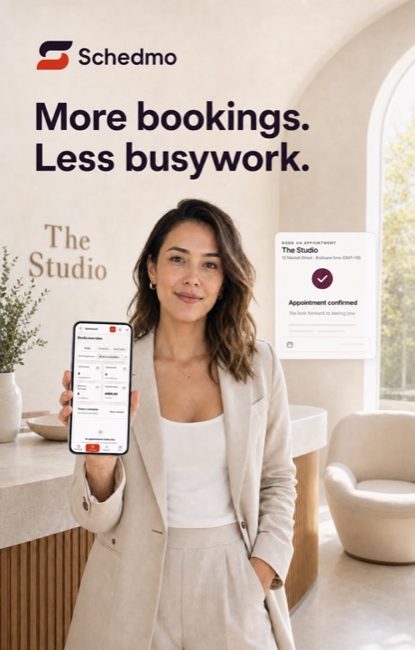 A studio owner using Schedmo to manage bookings